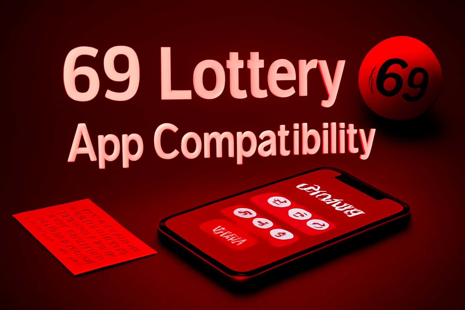 An informational graphic on 69 Lottery App Compatibility.