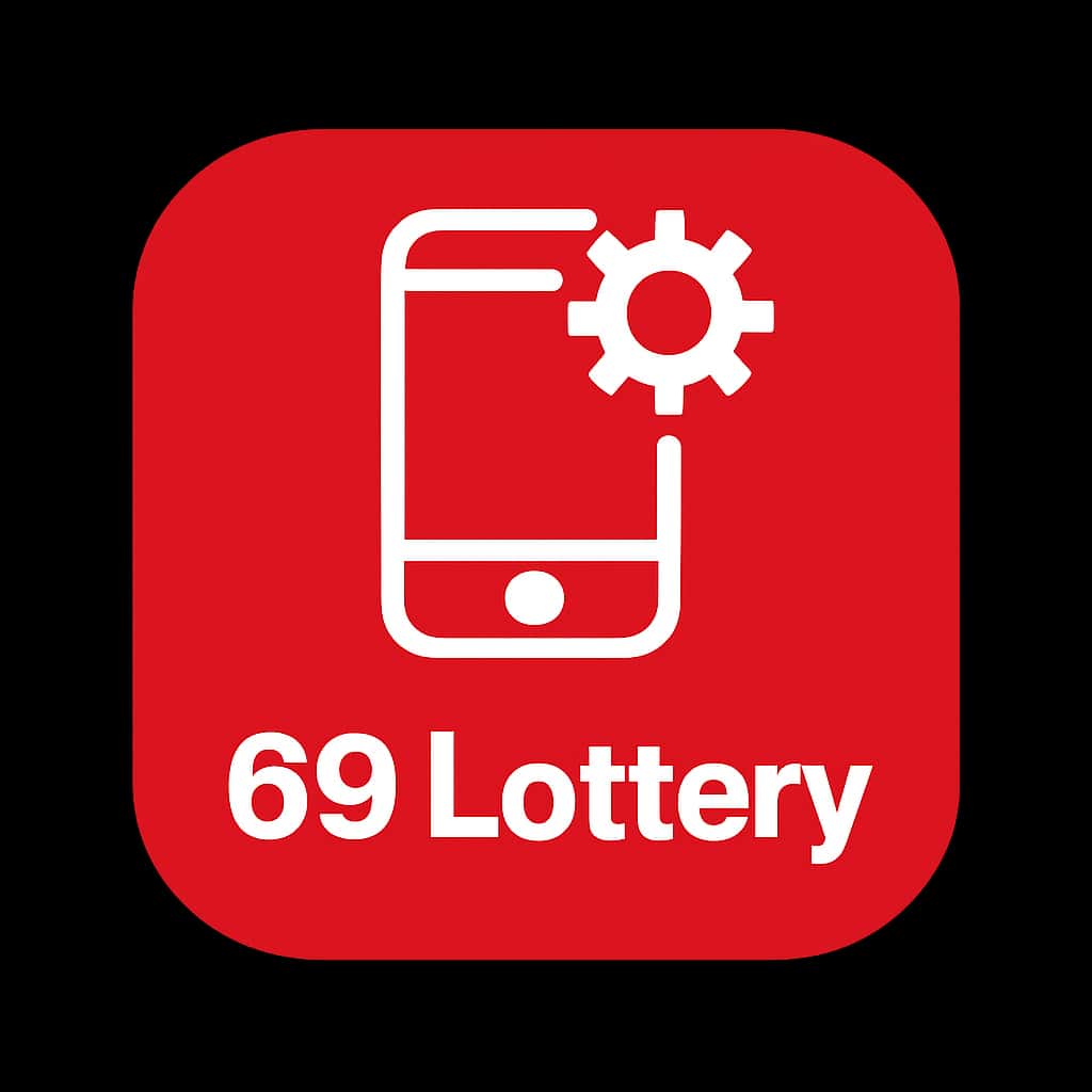 A simple badge design for 69 Lottery setup guidance.