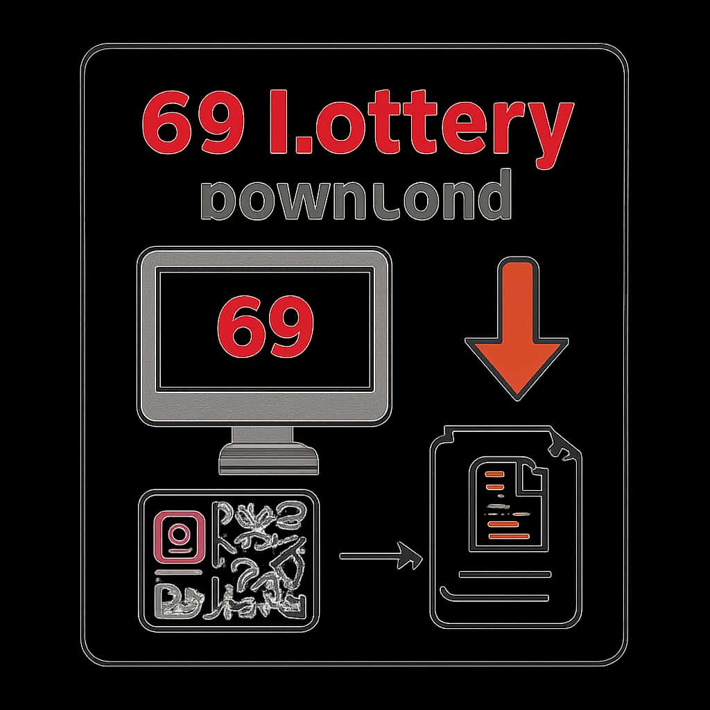 Illustration explaining the installation process for the 69 Lottery Download.