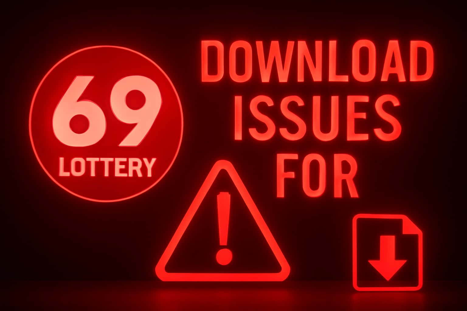 Information on download issues for the 69 Lottery app