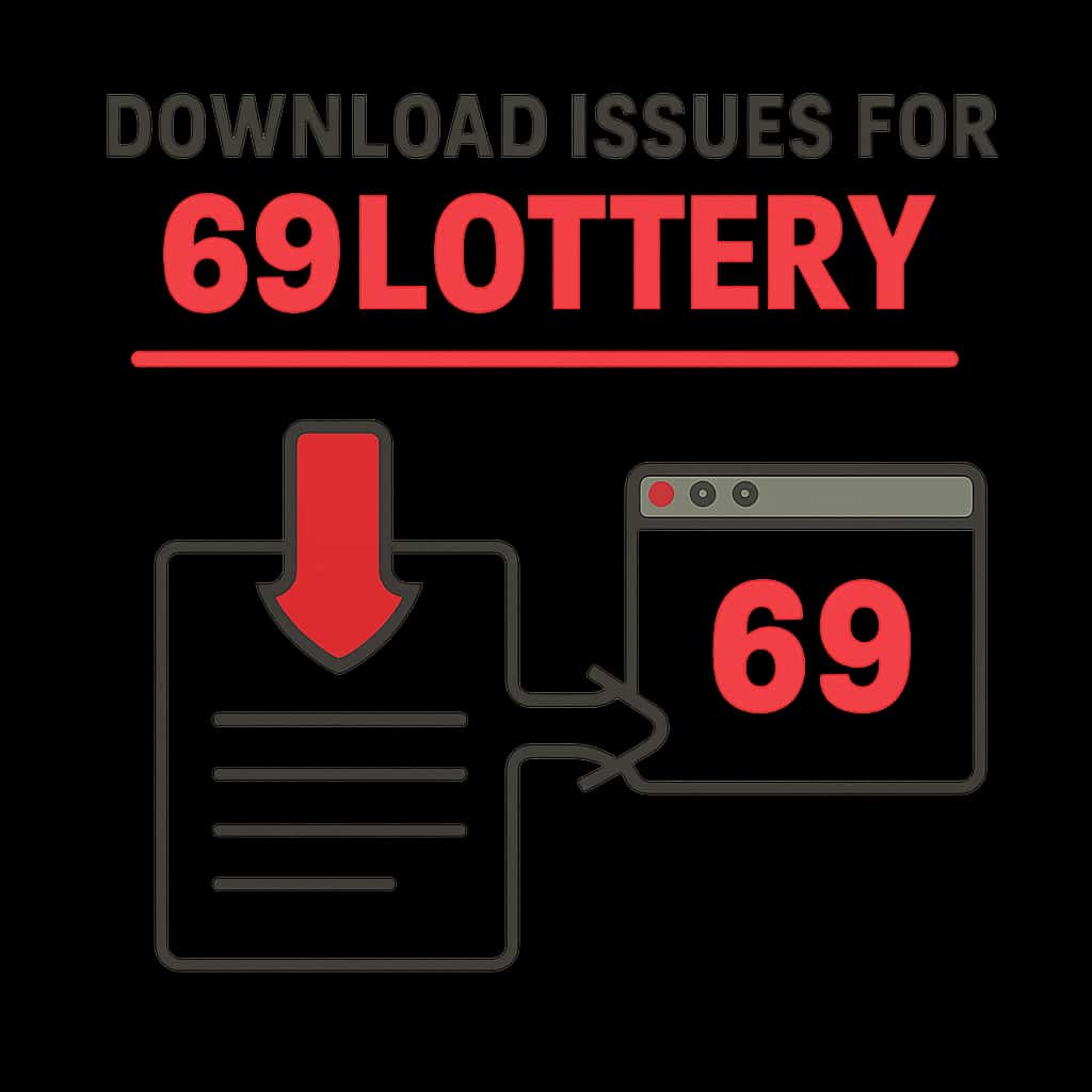 Diagram outlining the process for resolving download issues with 69 Lottery app