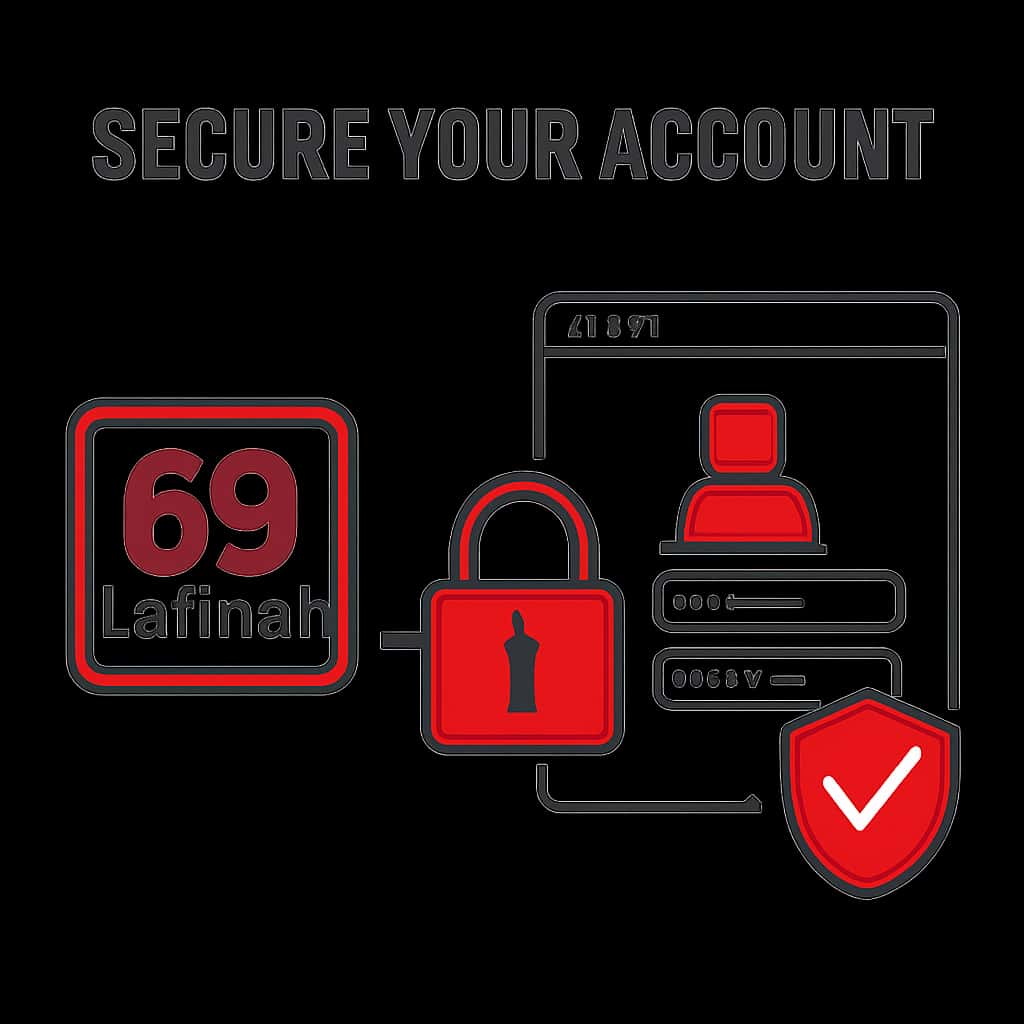 Illustration detailing the steps to secure a 69 Lottery account.