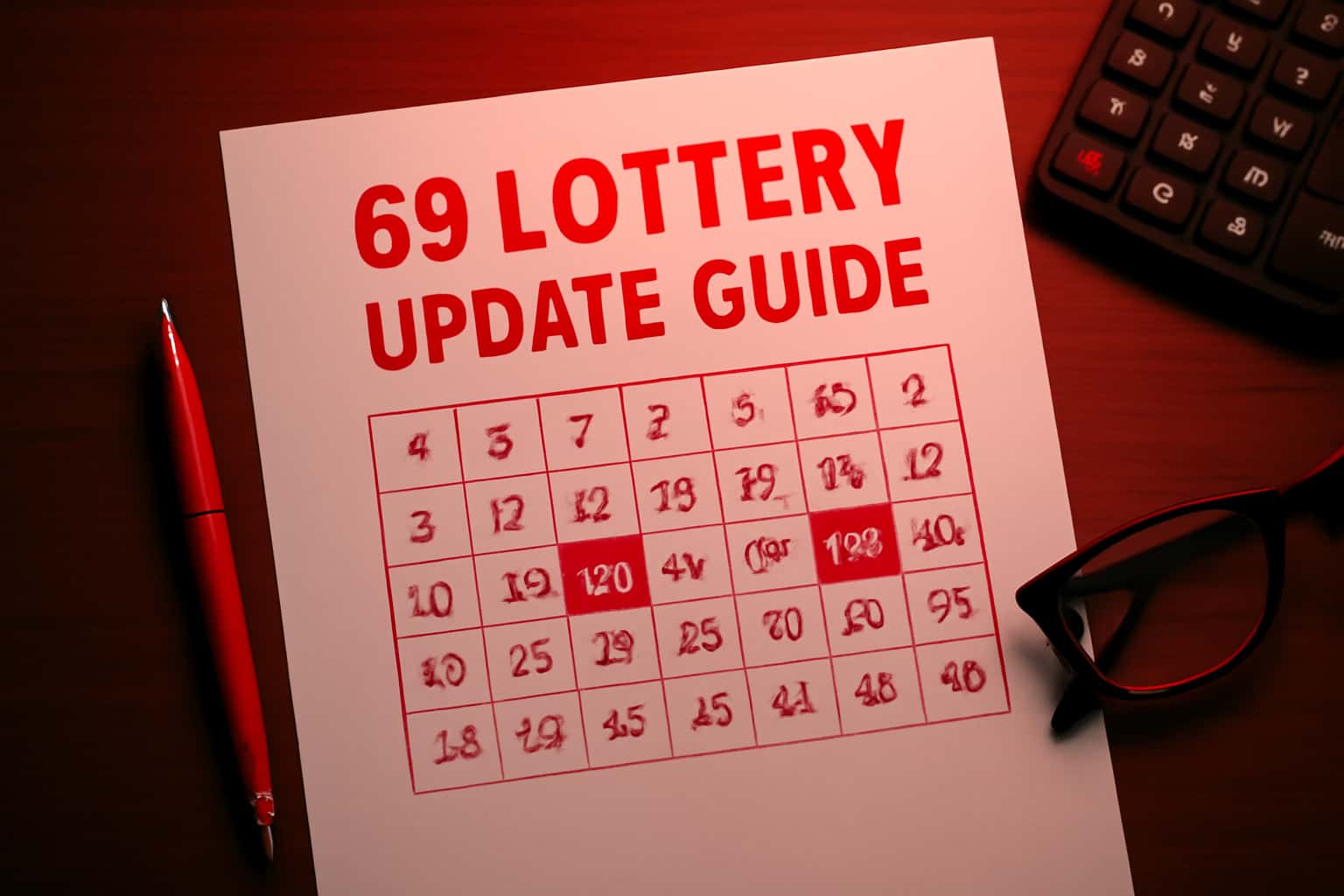 An informational banner illustrating the 69 Lottery Update Guide with a clear display of the title.