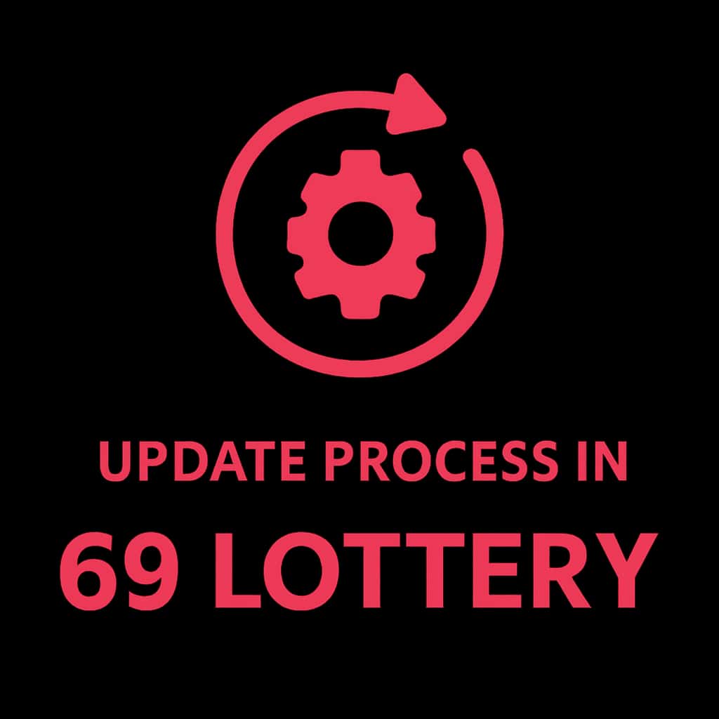 A badge representing the Update Process for the 69 Lottery app.