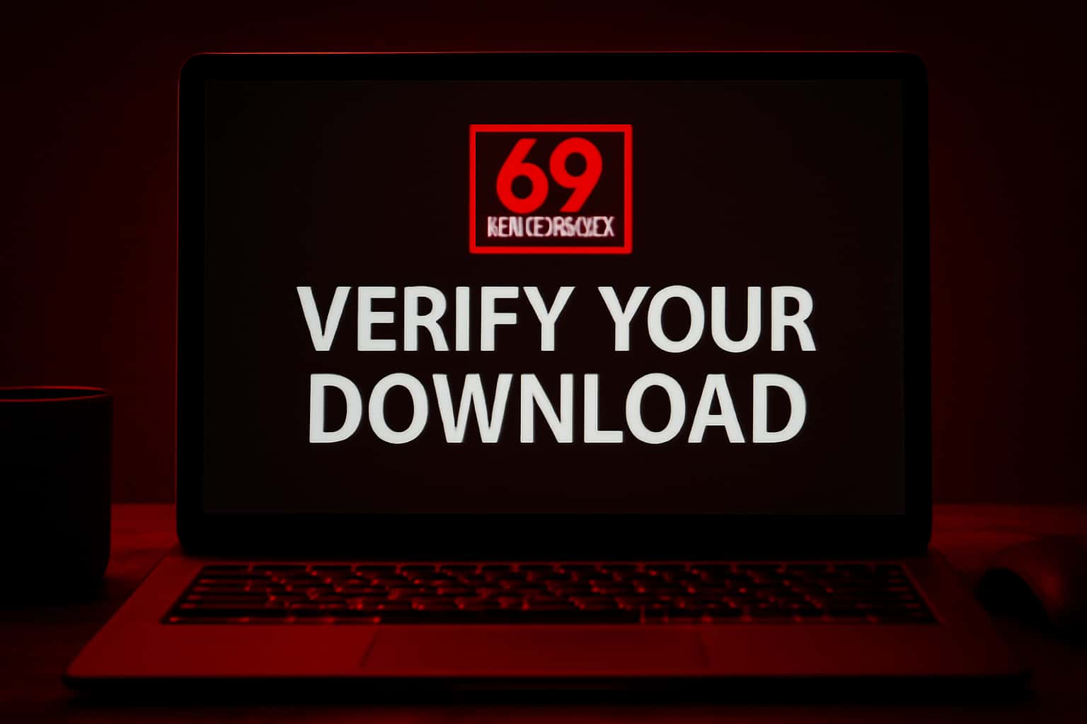 Informational graphic about verifying the 69 Lottery download process.